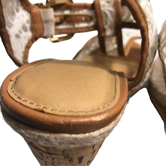 Cato Lace Cork Wedge Sandals - Picture 10 of 11